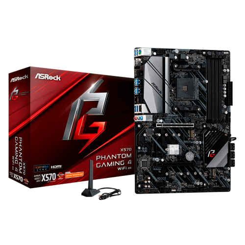 Tarjeta Madre ASRock ATX X570 Phantom Gaming 4 WiFi Ax, Socket AM4, AMD X570, HDMI, 128GB DDR4 para AMD, X570 PHANTOM GAMING 4 WIFI AX