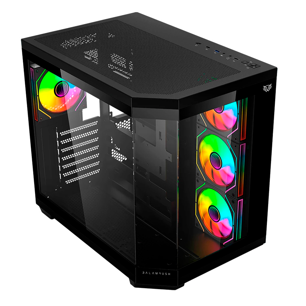 Gabinete Balam Rush Tank Master 9600 TB, Midi-Tower, ATX/Micro-ATX/ITX, Cristal Templado, USB 3.0/2.0, 3 Ventiladores RGB Instalados, Negro, BR-938679 - Image 2