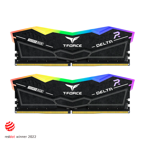 Memoria RAM Team Group T-Force Delta Black RGB DDR5, 6000MHz, 32GB (2x16GB), Non-ECC, CL38, XMP, FF3D532G6000HC38ADC01 /MAX. 1 X CLIENTE