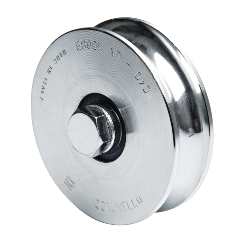 COMUNELLO 1150-5040-001 Rueda de 10 cm SIN Soporte, Soporta hasta 425 kg, Canal Tipo «U»