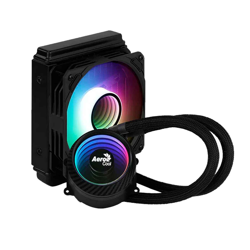 Enfriamiento Liquido Aerocool Mirage L120 Black Iluminación RGB, 120mm, Listo para AM4 y LGA1200