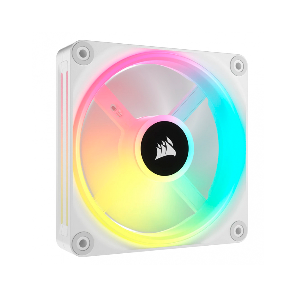 Kit 3 Ventiladores Corsair iCUE Link QX120 RGB, 120mm, 480-2400RPM, Blanco, 3 Ventiladores, CO-9051006-WW - Image 2