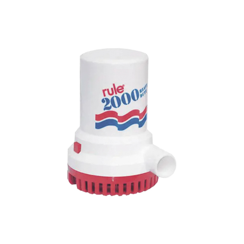 RULE 12 Bomba sumergible de achique de 2000 galones por hora a 24 Volts de corriente directa.