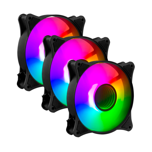 Ventilador Balam Rush Eolox Blaze EX90K, 3x120mm, 1200RPM, ARGB, Negro, BR-937948