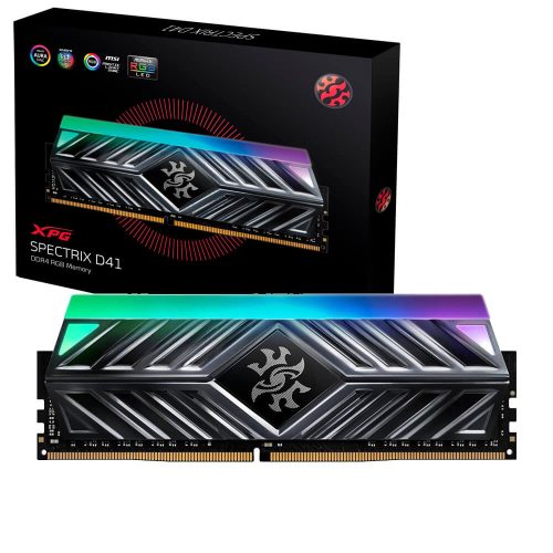 Memoria RAM DDR4 32GB 3600MHz XPG D41 RGB, Aura Sync, 2X16GB, AX4U360016G18I-DT41 /MAX. 1 X CLIENTE