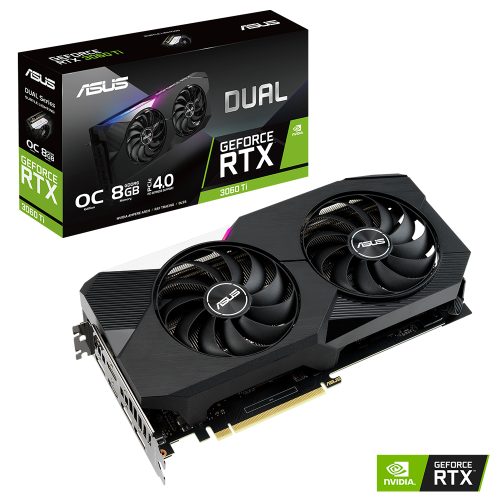 Tarjeta de Video Nvidia GeForce RTX 3060 TI, Asus DUAL OC, DUAL-RTX3060TI-O8G, 3 AÑOS DE GARANTIA NACIONAL