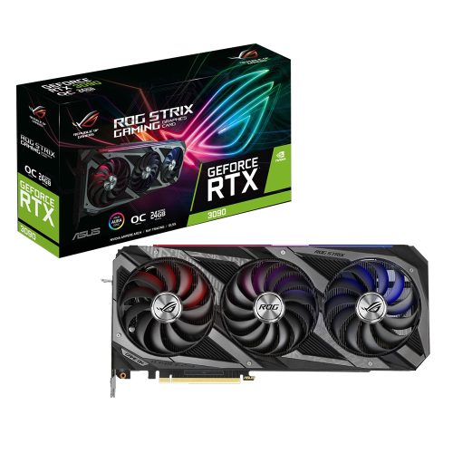 Tarjeta de Video Nvidia GeForce RTX 3090, 24GB GDDR6X, Asus ROG-STRIX-RTX3090-O24G-GAMING, 3 AÑOS DE GARANTIA NACIONAL