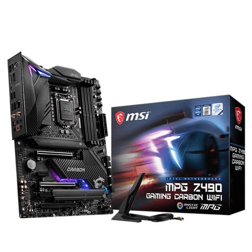 Tarjeta Madre MSI MPG Z490 GAMING CARBON WIFI, Socket LGA1200, Intel Z490, ATX, DDR4, Intel Core 10th Generación