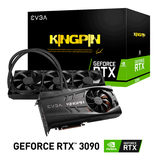 Tarjeta de Video Nvidia GeForce RTX 3090 24GB, EVGA KINGPIN Hybrid, 24G-P5-3998-KR, 3 AÑOS DE GARANTIA