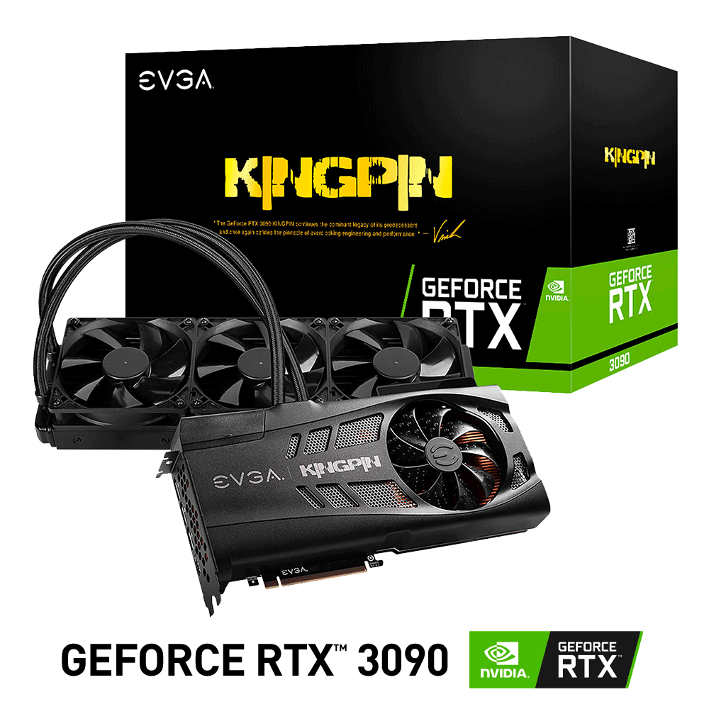 Tarjeta de Video Nvidia GeForce RTX 3090 24GB, EVGA KINGPIN Hybrid, 24G-P5-3998-KR, 3 AÑOS DE GARANTIA