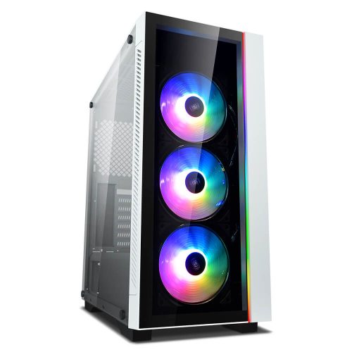 Gabinete Deepcool Matrexx 55 V3 ADD-RGB 3F White, 3 Venitladores RGB, Aura Sync, Cristal Templado, E-ATX - DP-ATX-MATREXX55V3-AR-WH-3F