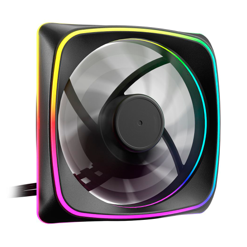 Ventilador Sharkoon Shark Lights RGB, 120mm, PWM 4 pines, 500 – 1.700 rpm ± 10 %, BLACK SHARK LIGHTS BK