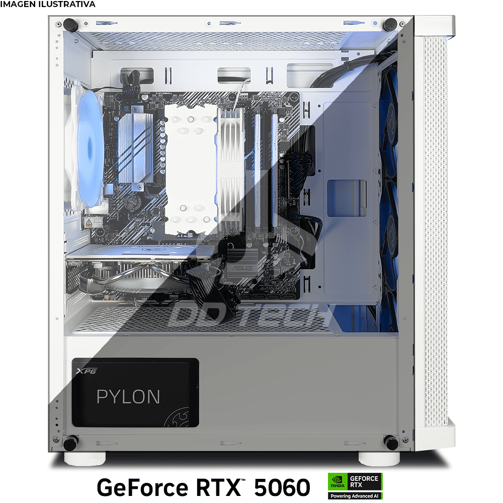 Computadora PRIDE GAMING MOOSE V2, RTX 5060, AMD RYZEN 5 5500, 32GB RAM, 1TB SSD M.2, 650W 80+ BRONCE, Incluye WIFI Y BT - Image 3