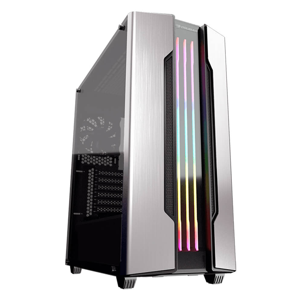 Gabinete Cougar Gemini S Silver RGB, Cristal Templado ATX, USB 3.0, 385BMB0.0002