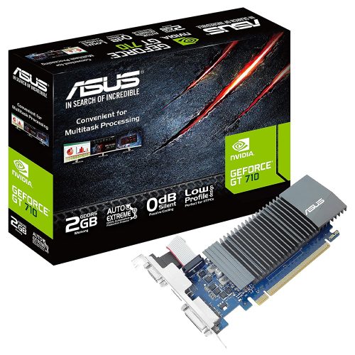 Tarjeta de video NVIDIA GeForce GT 710 2GB GDDR5 DVI/HDMI/VGA Asus GT710-SL-2GD5-CSM