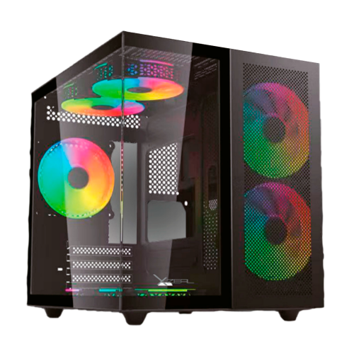 Gabinete Gamer Cubo CXi1, Negro, Cristal Templado, Incluye 3 ventiladores ARGB, XZGAMC1B