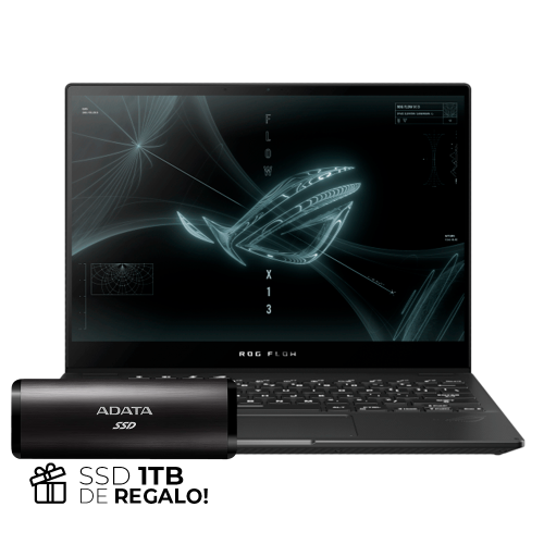 Laptop Gamer Asus ROG Flow X13 GV301RC-PH74, 13.4", Touchscreen, Convertible 2 in 1 Gaming Notebook, Full HD Plus, 1920 x 1200, AMD Ryzen 7 6800HS Octa-core (8 Core), 16 GB Total RAM, GV301RC-PH74