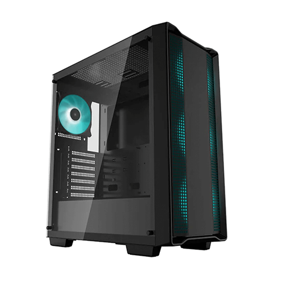 Gabinete Gamer DeepCool CC560 LED, Cristal Templado, Midi-Tower, Mini-ITX/Micro-ATX/ATX, USB 2.0/3.0, Sin Fuente, 4 Ventiladores Instalados, Negro, R-CC560-BKGAA4-G-1 /