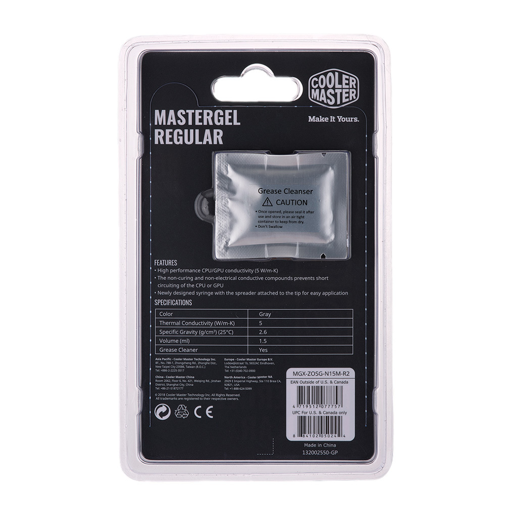 Pasta Térmica Cooler Master MasterGel, Regular, 25°C, 1.5 Gramos, MGX-ZOSG-N15M-R2 - Image 3