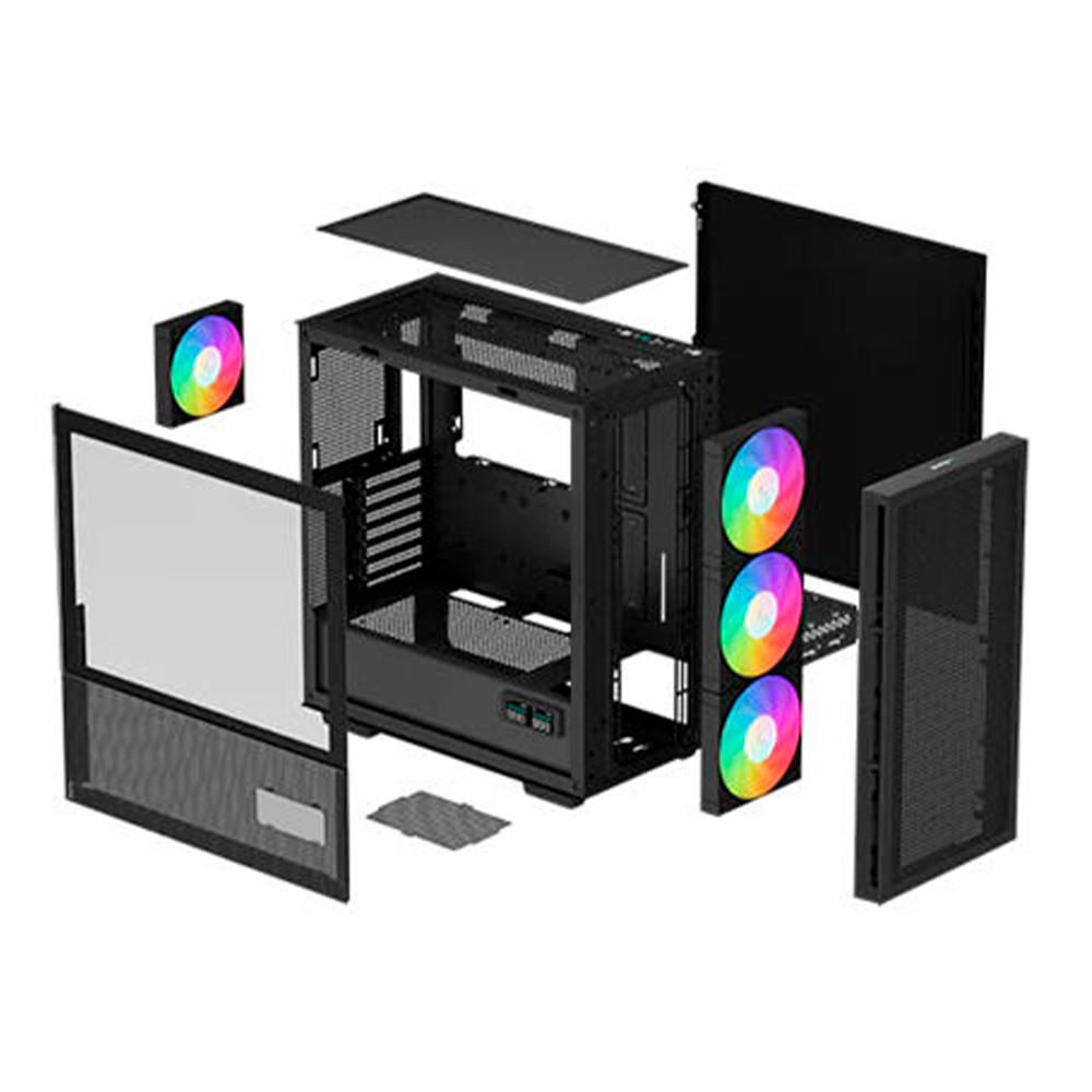 Gabinete Deepcool CH560 Digital, Negro, Cristal Templado, RGB, Excelente Flujo de aire, Incluye 4 Ventiladores, R-CH560-BKAPE4D-G-1 - Image 5