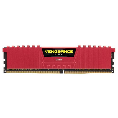 Memoria RAM DDR4 8GB 2666MHz Corsair Vengeance LPX, Red, CMK8GX4M1A2666C16R /MAX. 1 X CLIENTE