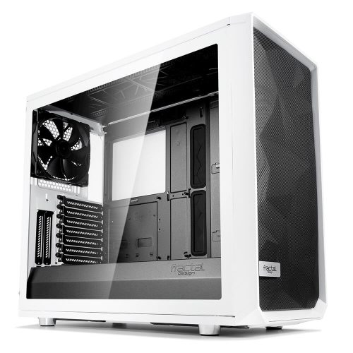 Gabinete Fractal Design Meshify S2 TG Blanco, Ventana de cristal templado, ATX mITX mATX, FD-CA-MESH-S2-WT-TGC