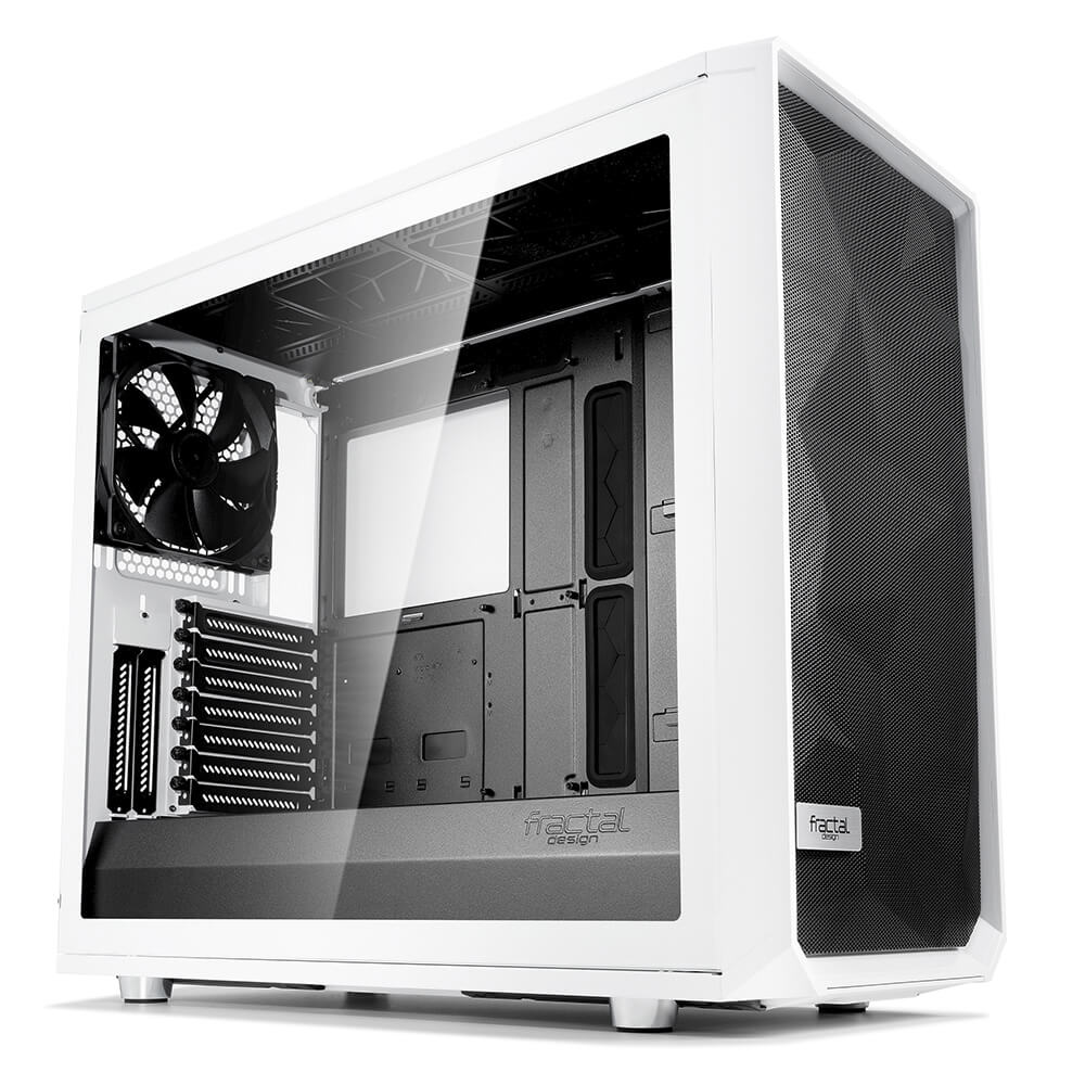 Gabinete Fractal Design Meshify S2 TG Blanco, Ventana de cristal templado, ATX mITX mATX, FD-CA-MESH-S2-WT-TGC