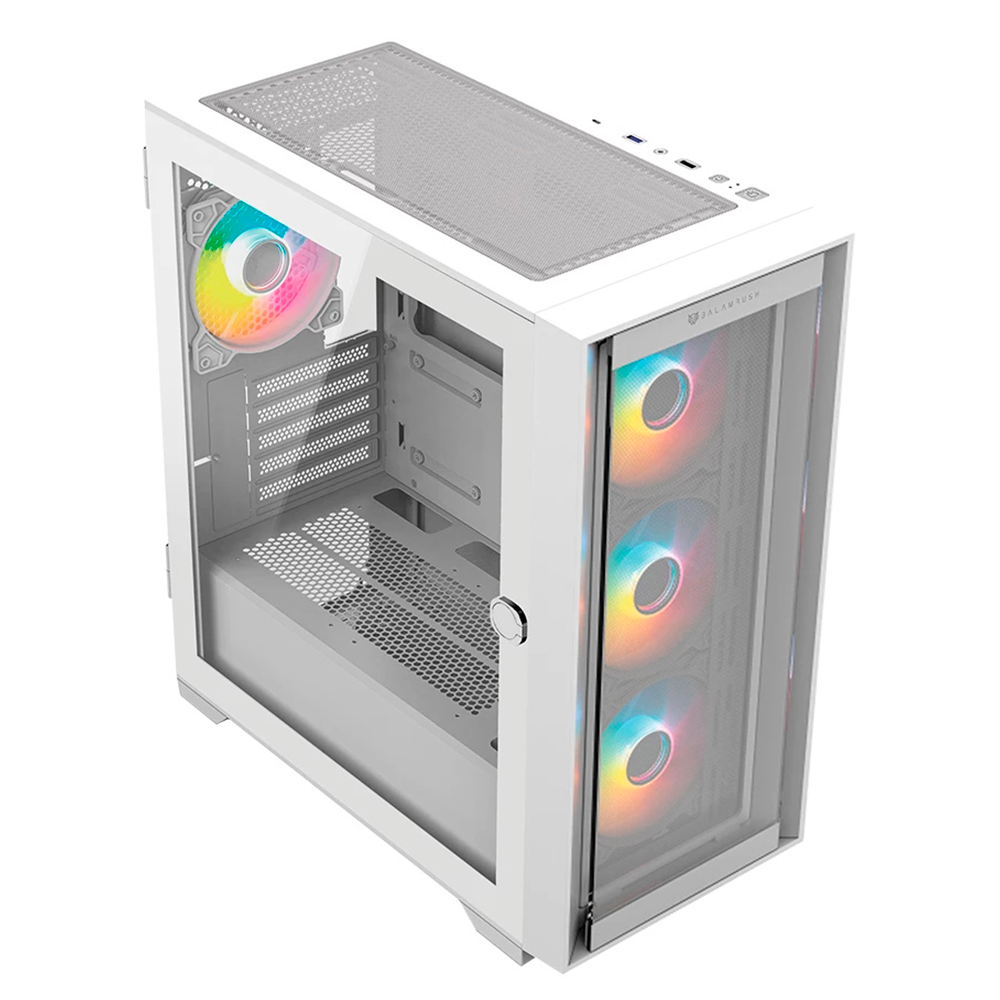 Gabinete Balam Rush Carbono Twin Mate 6000, Midi-Tower, Micro-ATX/Mini-ITX, USB 3.0/2.0, Sin Fuente, 4 Ventiladores RGB Instalados, Blanco, BR-938822 - Image 3