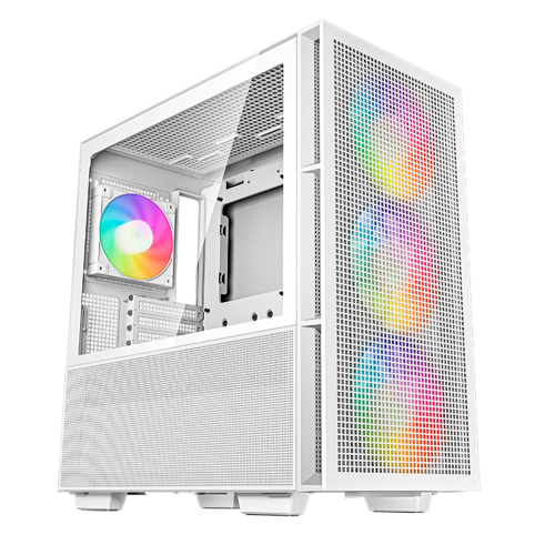 Gabinete Deepcool CH560, Blanco, Cristal Templado, RGB, Excelente Flujo de aire, Incluye 4 Ventiladores, R-CH560-WHAPE4-G-1