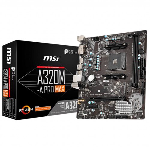 Tarjeta Madre MSI A320M-A PRO MAX Socket AM4 AMD A320 Micro ATX, DDR4