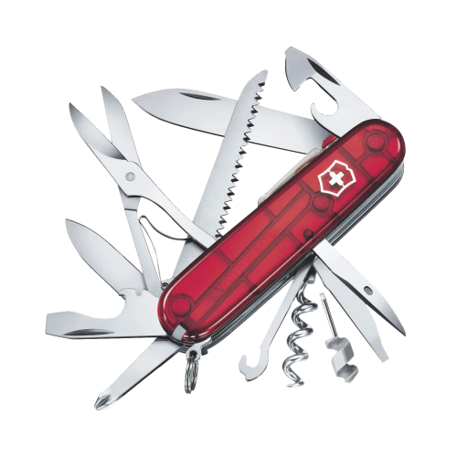 VICTORINOX 17915T Navaja Victorinox de Bolsillo Mediana Huntsman Lite de 21 Funciones con Luz LED