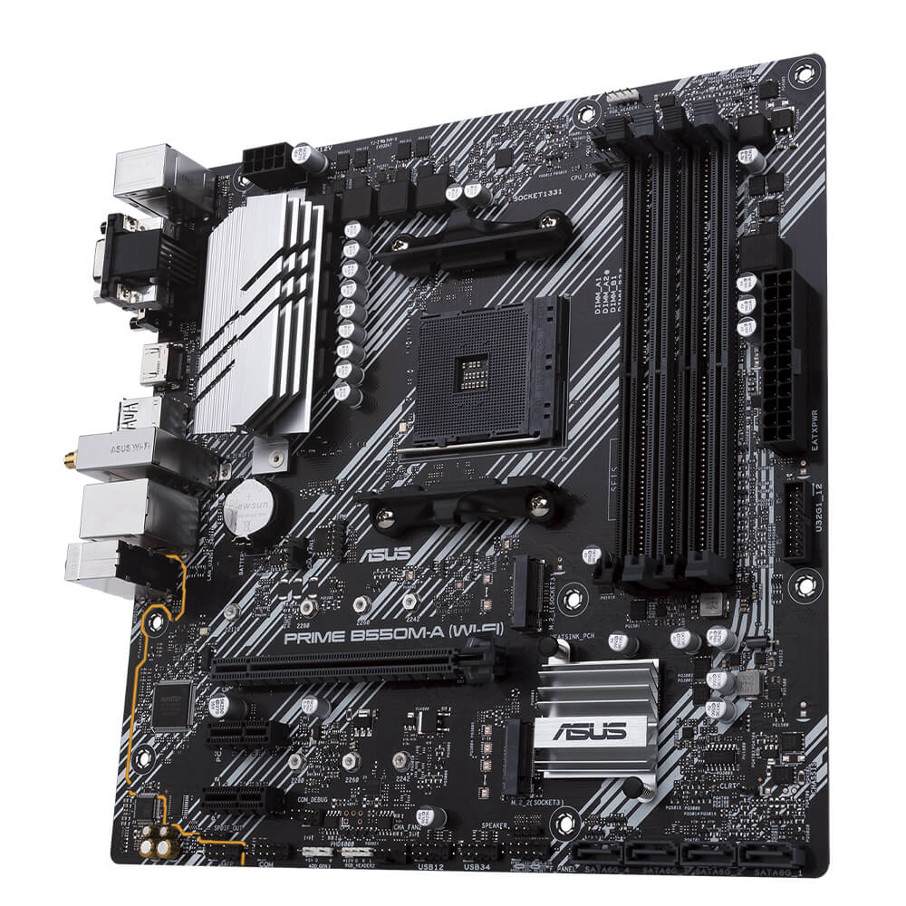 Tarjeta Madre Asus Prime B550M-A (WI-FI), AM4, AMD RYZEN 3000 SERIES, Micro-ATX - Image 4