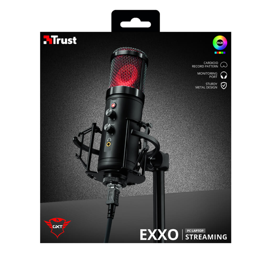 Micrófono Profesional para Gaming, Trust Gaming GXT 256 EXXO STREAMING, Conectividad USB, Base aislante y trípode incluidos / - Image 8
