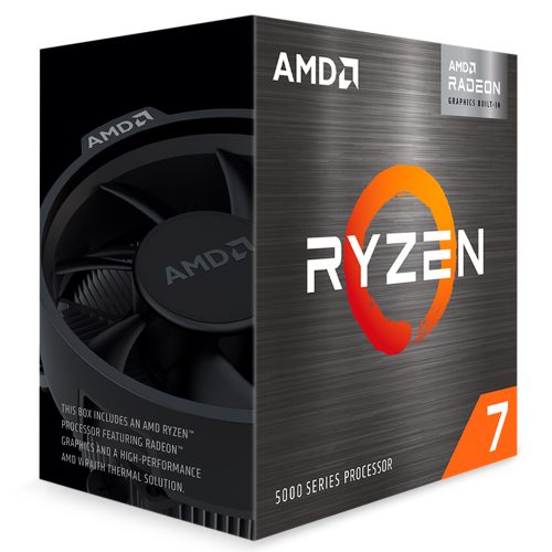 PROCESADOR AMD RYZEN 7 5700G APU 3.8GHZ, 4.6GHZ, 8 CORE 16Threads, AM4, Con disipador Wraith Stealth, Radeon Graphics 8 Nucleos Integrada, 100-100000263BOX/ NAVIDAD