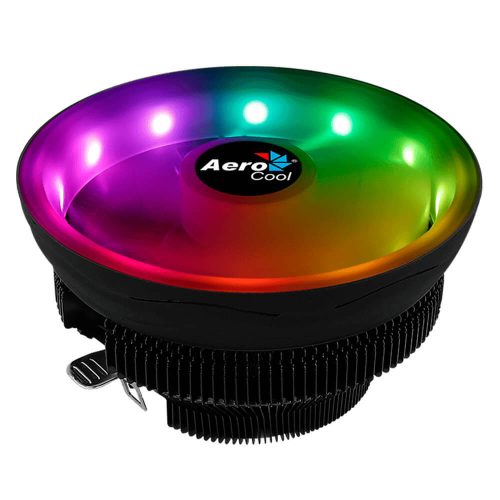 Disipador de calor Aerocool CORE PLUS RGB, Compatible con intel 115X, Aura Sync, RGB Fusion, Ventilador de 120mm