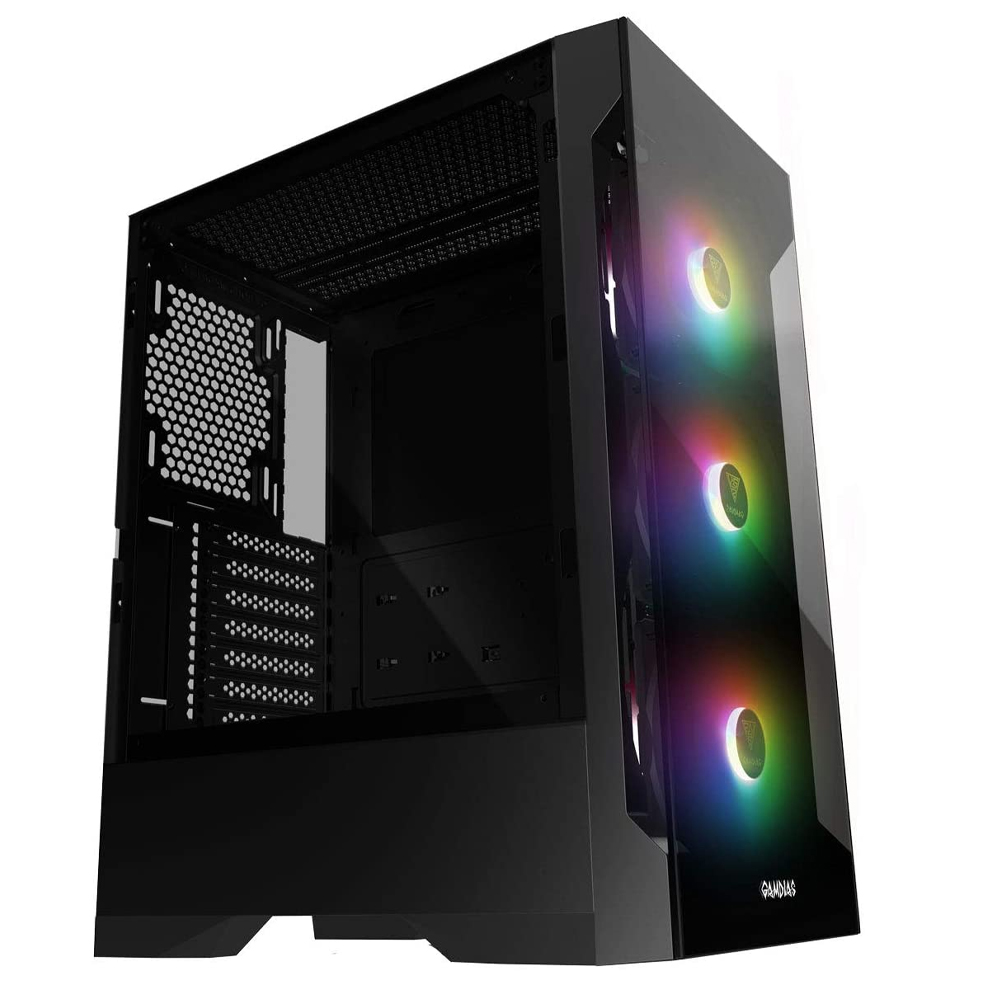 Gabinete Gamdias Talos E2 RGB, ATX, Sin Fuente - Incluye 3 Ventiladores ARGB, Aura Sync, RGB FUSION etc. 120mm Frontal - Image 2