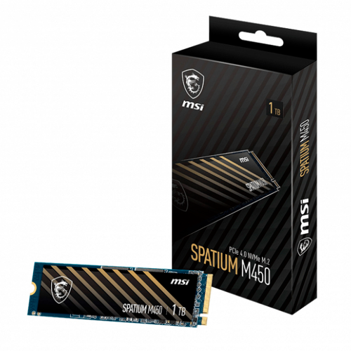 Unidad de Estado Sólido MSI SPATIUM M450 NVMe, 1TB, PCI Express 4.0, M.2, SPATIUM M450 1TB/ /MAX. 1 X CLIENTE
