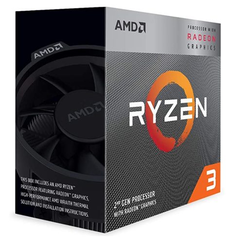 PROCESADOR AMD RYZEN 3 3200G APU 3.6GHZ, 4GHZ, 4CORE, AM4, Con disipador Wraith Stealth, Radeon VEGA 8 Integrada, YD3200C5FHBOX /