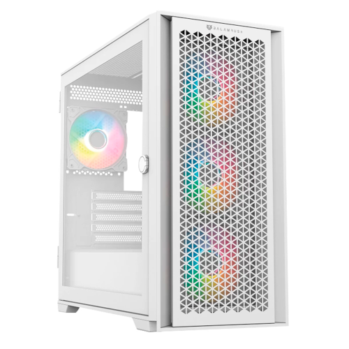 Gabinete Balam Rush Carbono Twin Mate 6000, Midi-Tower, Micro-ATX/Mini-ITX, USB 3.0/2.0, Sin Fuente, 4 Ventiladores RGB Instalados, Blanco, BR-938822