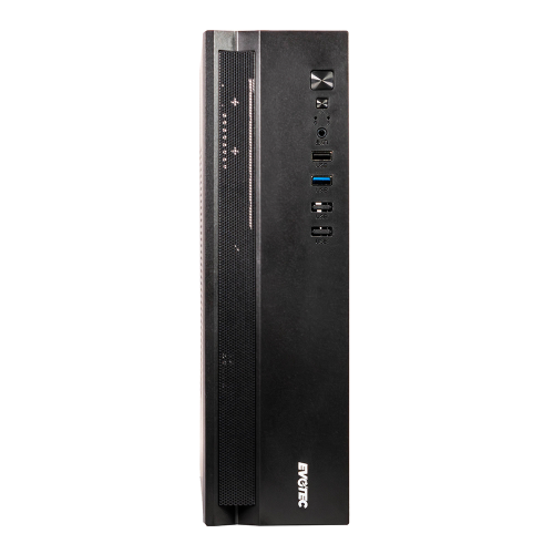 Gabinete Evotec Cordoba, Slim, Micro-ATX, Incluye Fuente de Poder de 500W, EV-1027