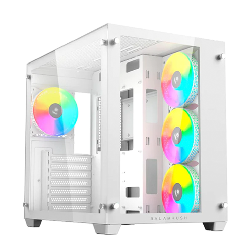 Gabinete Gamer BALAM RUSH Tank Pro GM930, 4 Fan, Cristal Templado, Blanco, BR-935951
