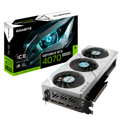 Tarjeta de Video Gigabyte NVIDIA GeForce RTX 4070 SUPER EAGLE OC ICE, 12GB, 192-bit GDDR6X, PCI Express 4.0, GV-N407SEAGLEOC ICE-12GD
