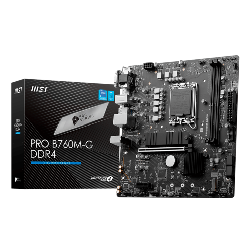 Tarjeta Madre MSI Micro ATX PRO B760M-G DDR4, Socket 1700, Intel B760, HDMI, 64GB DDR4, PRO B760M-G DDR4