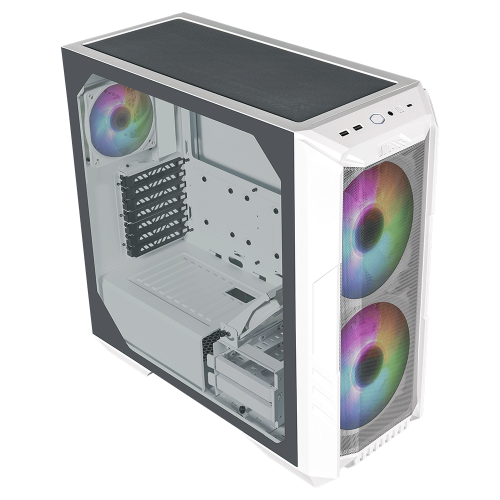 Gabinete Cooler Master HAF 500 White, Cristal Templado, H500-WGNN-S00