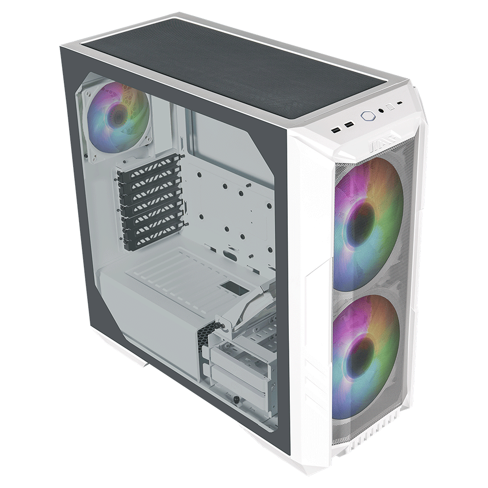 Gabinete Cooler Master HAF 500 White, Cristal Templado, H500-WGNN-S00