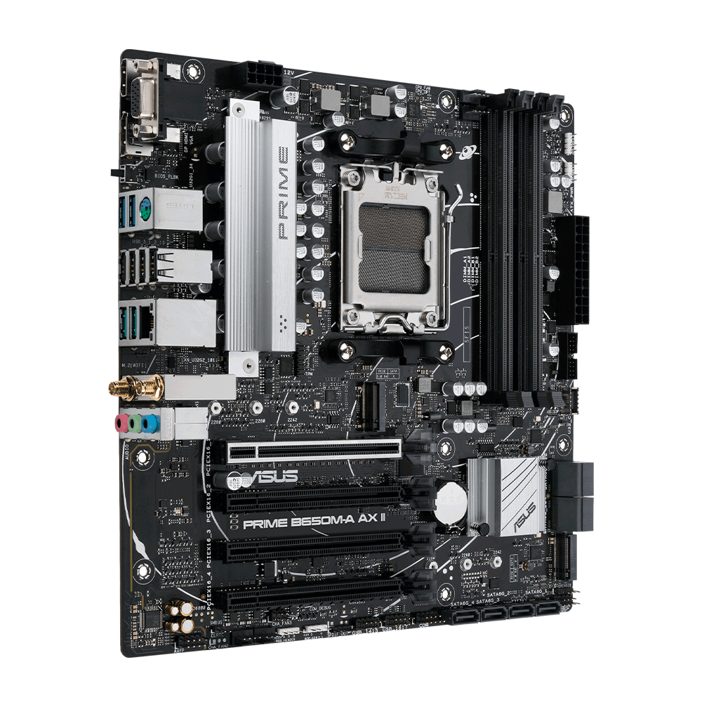 Tarjeta Madre ASUS Micro ATX PRIME B650M-A AX II, Socket AM5, AMD B650, HDMI, 128GB DDR5 para AMD, PRIME B650M-A AX II - Image 3