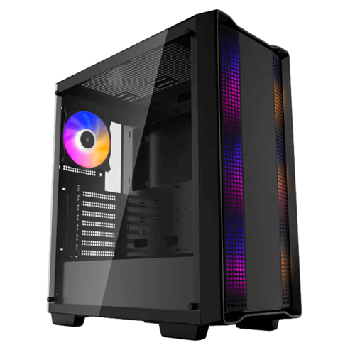 Gabinete DeepCool CC560 ARGB, Midtower Micro-ATX/ATX, Cristal Templado, Incluye 4 ventiladores ARGB, R-CC560-BKTAA4-G-1