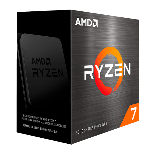Procesador AMD Ryzen 7 5800X, 8 Core, 16 Thread, 3.8GHz, 4.7GHz Boost, TDP 105W, No incluye disipador, (Requiere Tarjeta de Video), 100-100000063WOF/