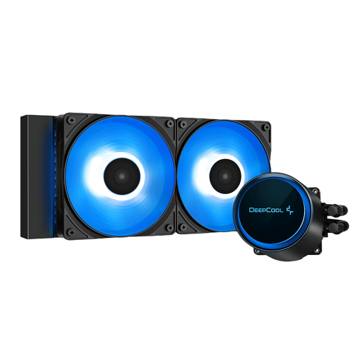 Enfriamiento Líquido para CPU DeepCool, Negro, 2x120mm, 500-1800RPM, DP-GS-H12-CSL240R