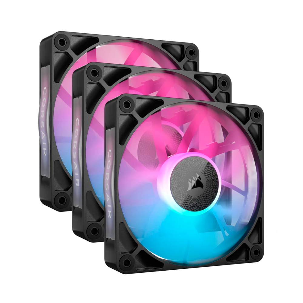 Ventilador Corsair RX120 RGB PWM, 120mm, 400-2100RPM, Negro, 3 Piezas, CO-9051018-WW - Image 2